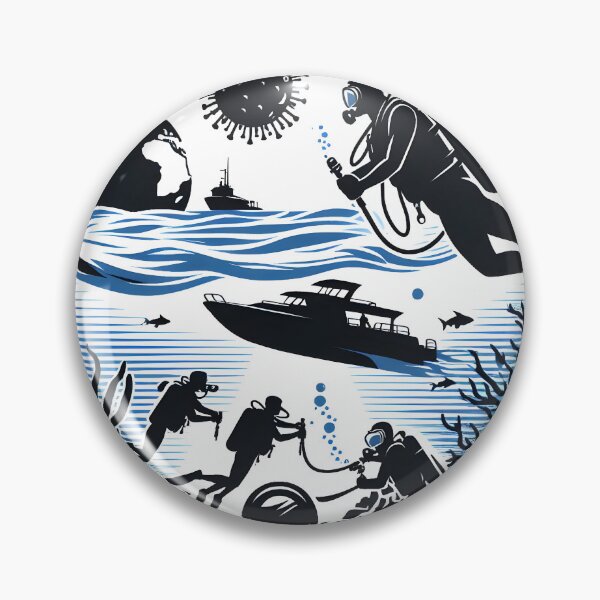 Item preview, Deep sea diving scuba diving in ocean designed and sold by vectorillus.