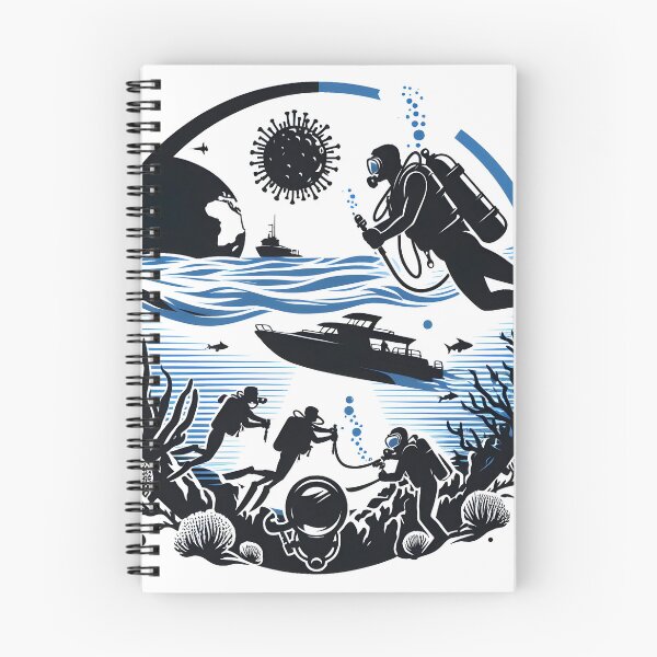 Item preview, Deep sea diving scuba diving in ocean designed and sold by vectorillus.