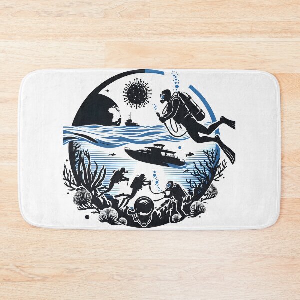 Item preview, Deep sea diving scuba diving in ocean designed and sold by vectorillus.
