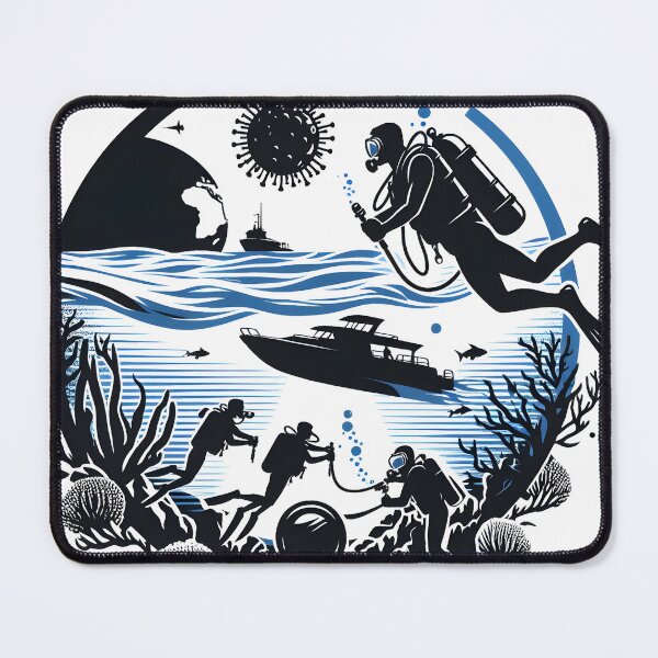 Item preview, Deep sea diving scuba diving in ocean designed and sold by vectorillus.