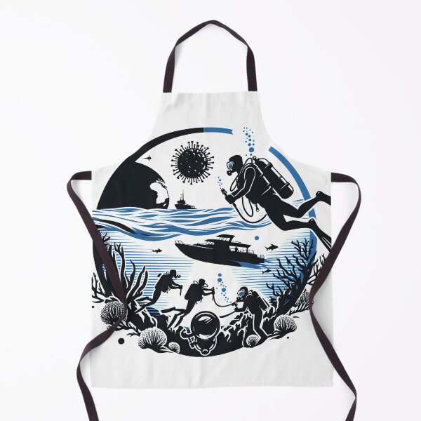Item preview, Deep sea diving scuba diving in ocean designed and sold by vectorillus.