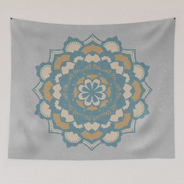 Item preview, Deva Mandala - Fog, Peacock, Dove, Fawn designed and sold by Irene Estelle.