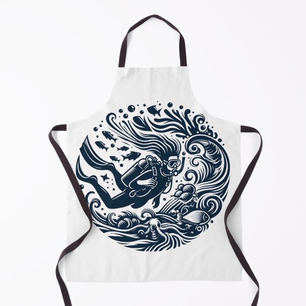 Item preview, Deep sea diving scuba diving in ocean designed and sold by vectorillus.