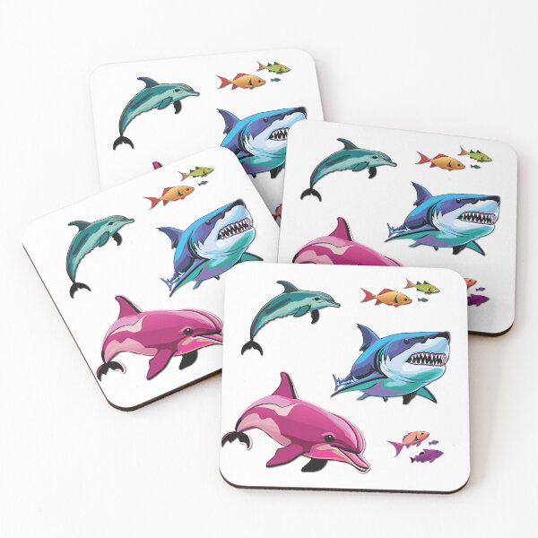 Item preview, Shark Week Gang with Dolphins and Fish designed and sold by sweetdreamers.
