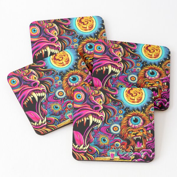 Item preview, Trippy Psychedelic Cosmic Space Lions designed and sold by AIPixelMaster.