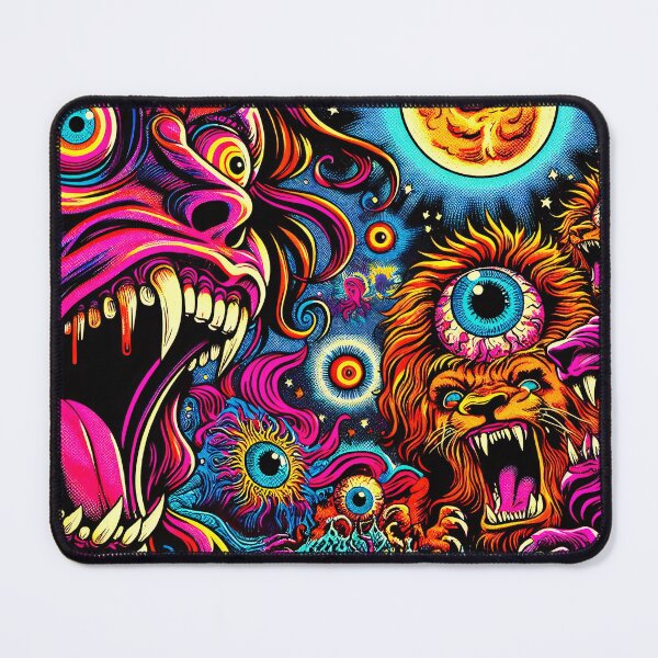 Item preview, Trippy Psychedelic Cosmic Space Lions designed and sold by AIPixelMaster.