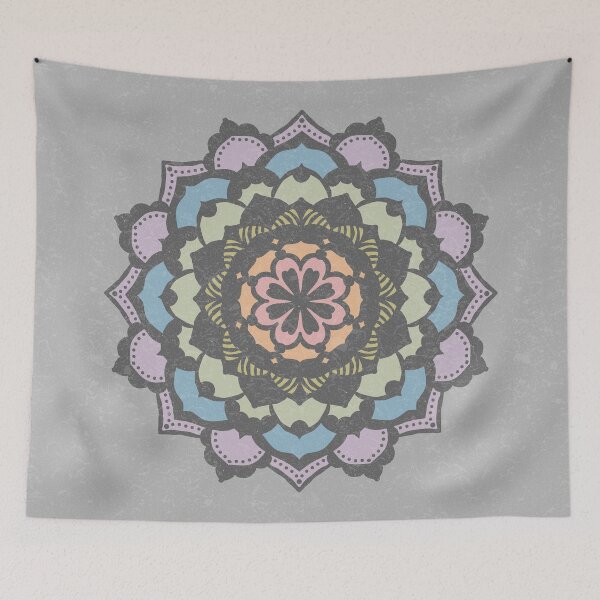 Item preview, Deva Mandala - Fog, Slate, Rose, Melon, Gold, Tea, Sky, Dust designed and sold by Irene Estelle.