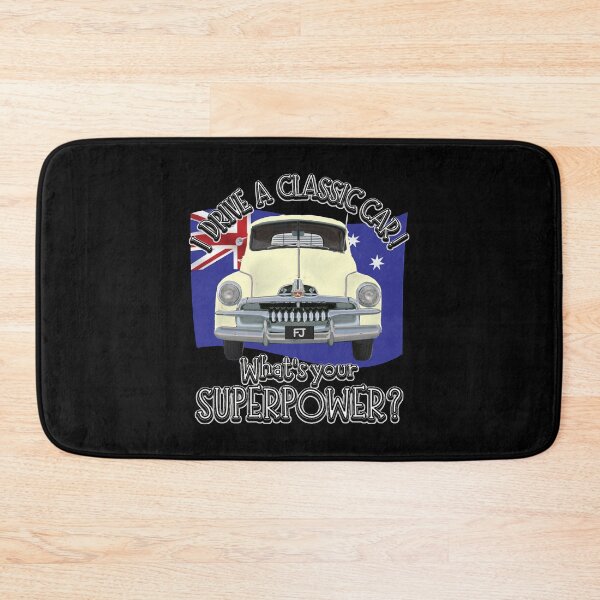 Item preview, Cream FJ Holden with Australian Flag - I DRIVE A CLASSIC CAR, whats your SuperPower? designed and sold by Michael van der Hoorn.