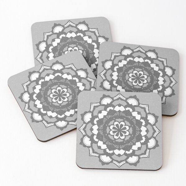 Item preview, Deva Mandala - Fog, Slate, Snow designed and sold by Irene Estelle.