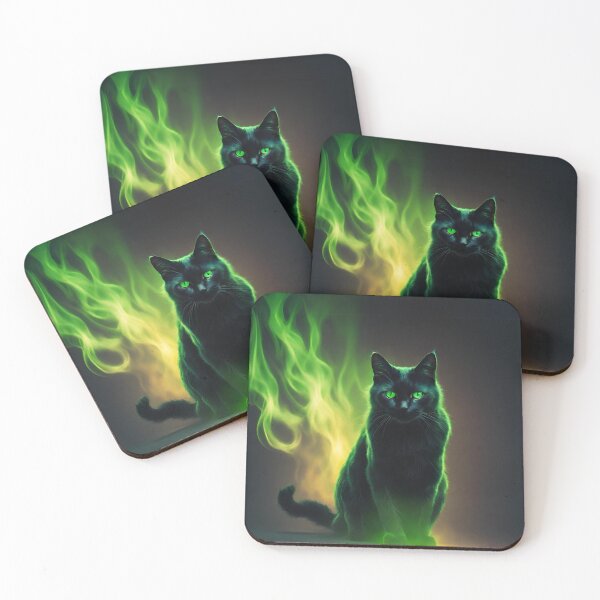 Item preview, Mysthic Black Cat in Flames designed and sold by Tomasz C.