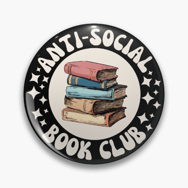 Item preview, Anti-Social Book Club, Booktrovert Aesthetic Bookish designed and sold by Stuffspot.