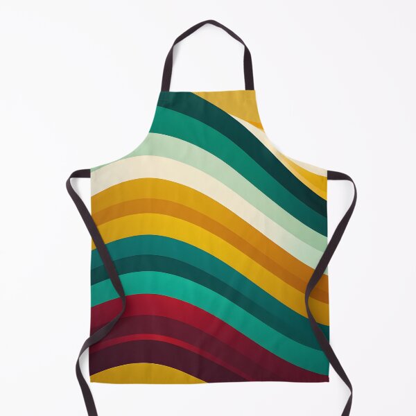 Item preview, Horizontal Fluid Wavy Pattern Emerald green, Mustard designed and sold by Prints and Lifestyle.