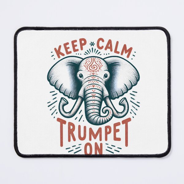 Item preview, Elephant: Keep calm and trumpet on designed and sold by Dungeon-Depot.