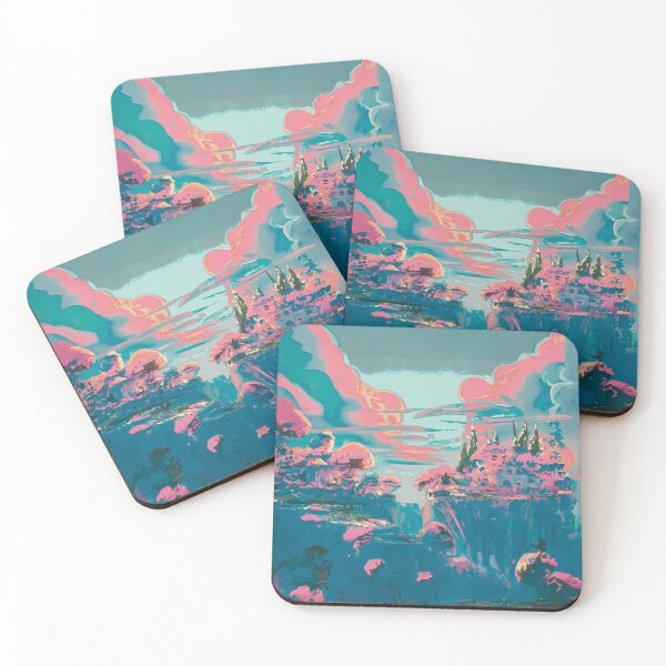 Item preview, fantasy scenery in nature with retro sunset clouds designed and sold by MerryCrown.