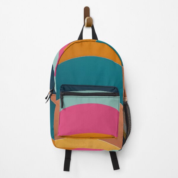 Item preview, Horizontal Fluid Wavy Pattern Teal, Orange designed and sold by Prints and Lifestyle.