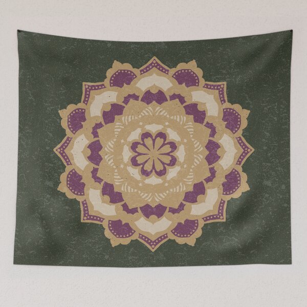 Item preview, Deva Mandala - Pine, Fawn, Beet, Dove designed and sold by Irene Estelle.