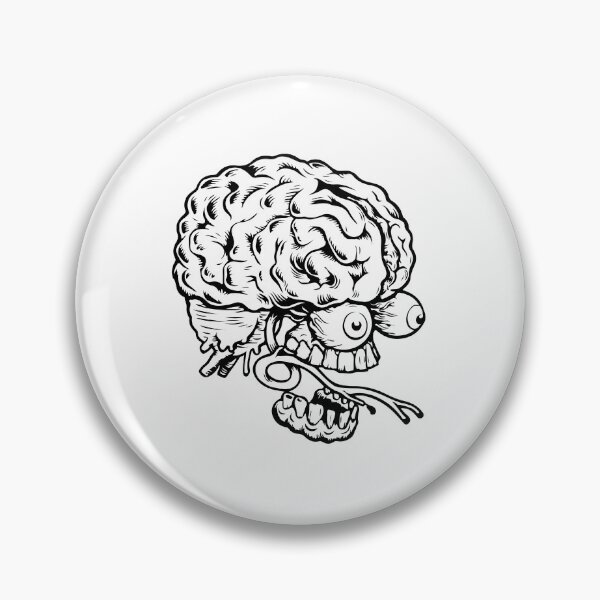 Item preview, Zombie Brain Black Ink Art designed and sold by InkStation24.