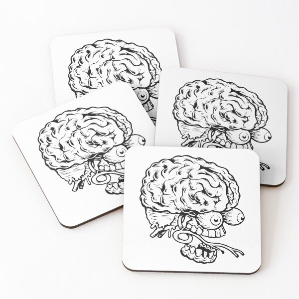 Item preview, Zombie Brain Black Ink Art designed and sold by InkStation24.