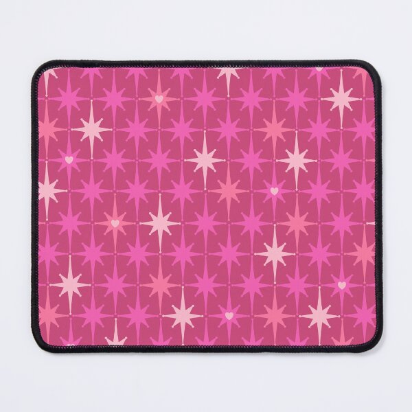 Item preview, Valentine Hearts and Stars Hot Pink Mid Century Modern Atomic Age Starburst Pattern designed and sold by kierkegaard.
