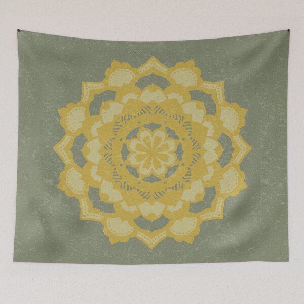 Item preview, Deva Mandala - Sage, Saffron, Gold designed and sold by Irene Estelle.