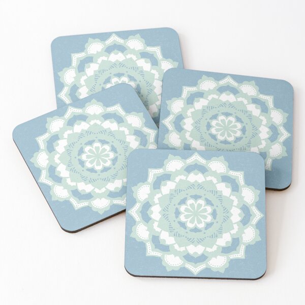Item preview, Deva Mandala - Sky, Mint, Snow designed and sold by Irene Estelle.