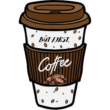 Artwork thumbnail, Coffee first by PatternDesign91