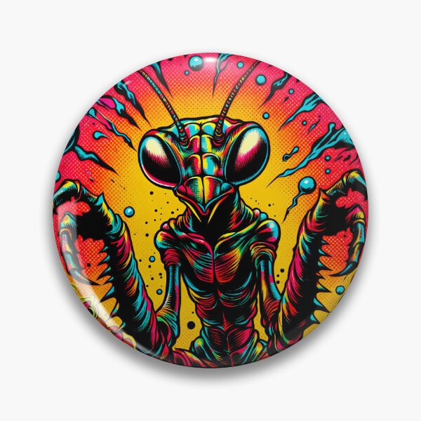Artikelvorschau, Trippy psychedelischer Gottesanbeterin-Typ entworfen und verkauft von AIPixelMaster.