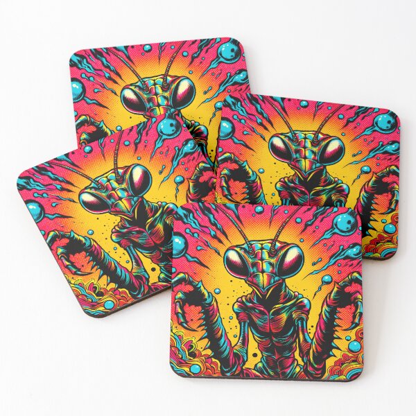 Item preview, Trippy Psychedelic Praying Mantis Dude designed and sold by AIPixelMaster.