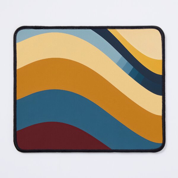 Item preview, Horizontal Fluid Wavy Pattern Yellow, Blue designed and sold by Prints and Lifestyle.