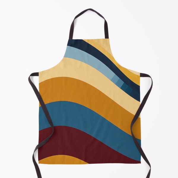 Item preview, Horizontal Fluid Wavy Pattern Yellow, Blue designed and sold by Prints and Lifestyle.