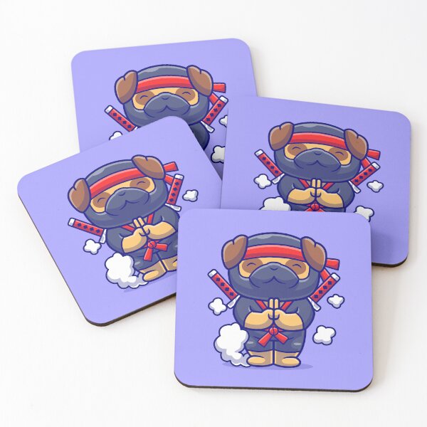 Item preview, Title: "Ninja Paws: Cute Pug Dog Vanishing Act" designed and sold by hjian8219.