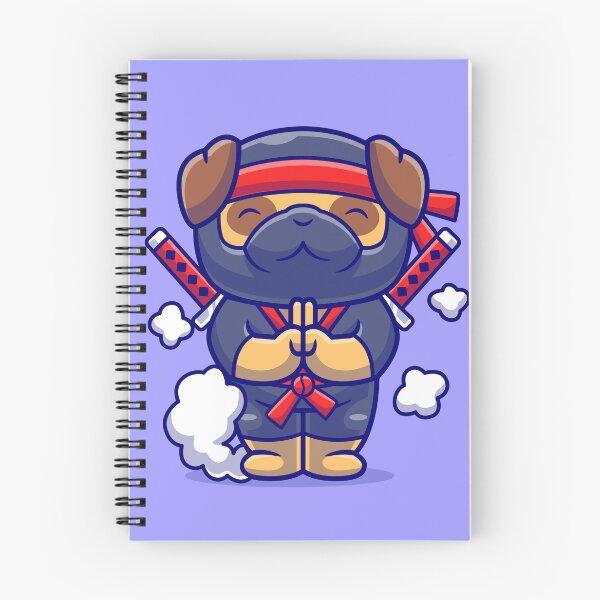 Item preview, Title: "Ninja Paws: Cute Pug Dog Vanishing Act" designed and sold by hjian8219.