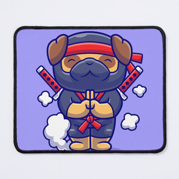 Item preview, Title: "Ninja Paws: Cute Pug Dog Vanishing Act" designed and sold by hjian8219.