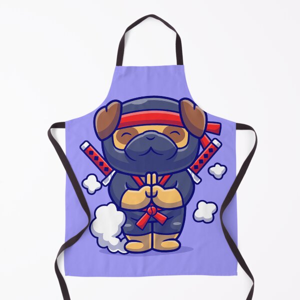 Item preview, Title: "Ninja Paws: Cute Pug Dog Vanishing Act" designed and sold by hjian8219.