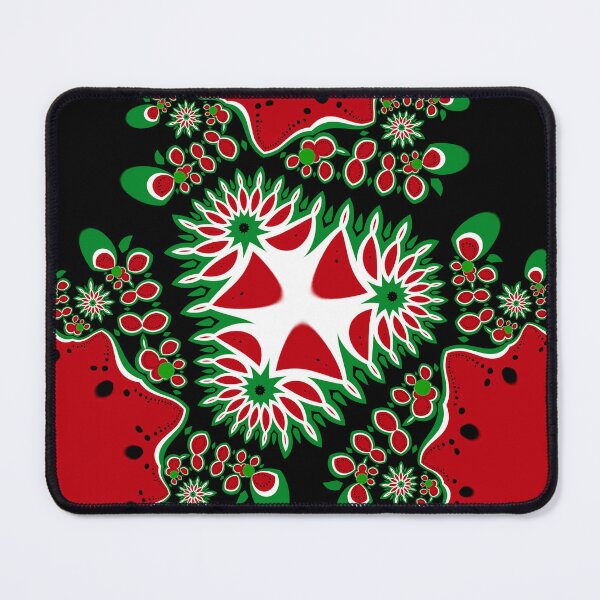 Item preview, Red Black + Green Abstract Fractal Process designed and sold by webgrrl.