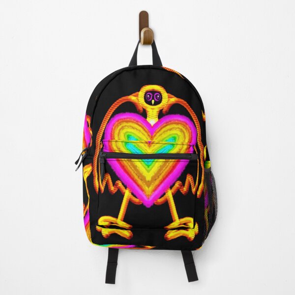 Item preview, A rainbow heart is in the middle of the bird's body designed and sold by Chattakan.