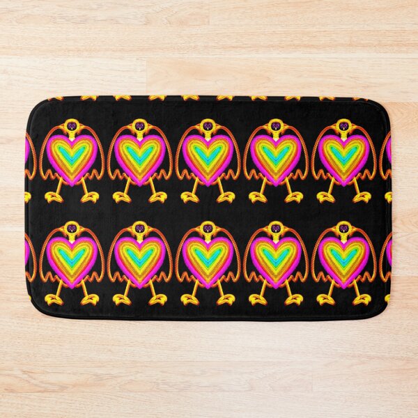 Item preview, A rainbow heart is in the middle of the bird's body designed and sold by Chattakan.
