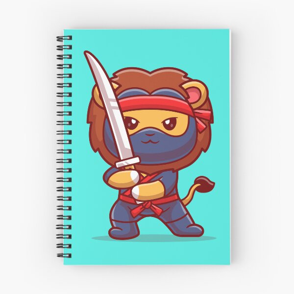 Item preview, Roaring Stealth: Cute Lion Ninja with Sword designed and sold by hjian8219.