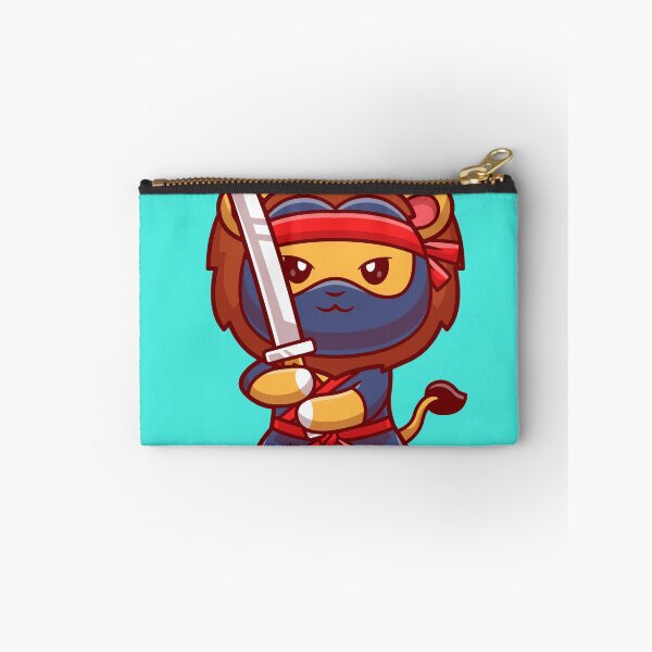 Item preview, Roaring Stealth: Cute Lion Ninja with Sword designed and sold by hjian8219.