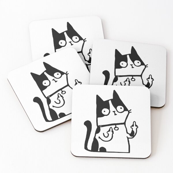 Item preview, Meow You Badass cat designed and sold by InkStation24.