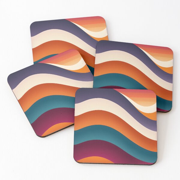 Item preview, Horizontal Fluid Wavy Pattern Orange, Cyan designed and sold by Prints and Lifestyle.