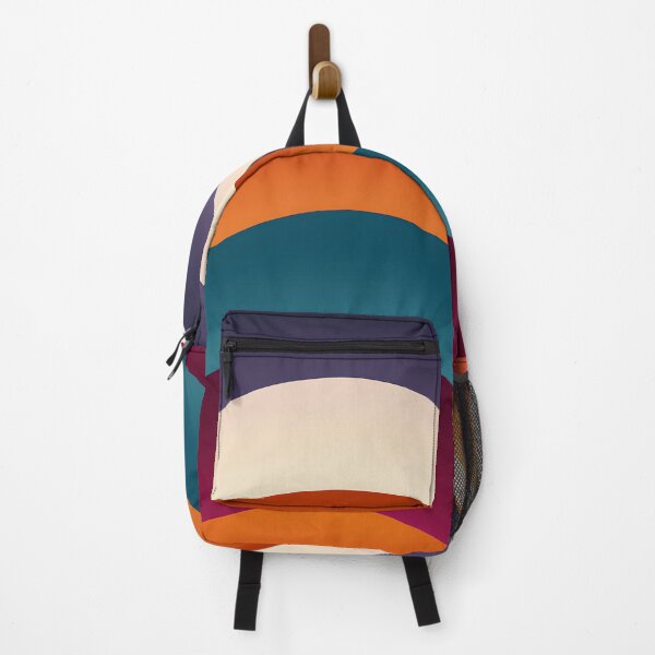 Item preview, Horizontal Fluid Wavy Pattern Orange, Cyan designed and sold by Prints and Lifestyle.
