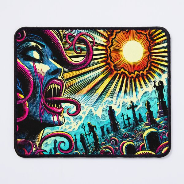 Item preview, Trippy Psychedelic Medusa's Mythological Cemetery designed and sold by AIPixelMaster.