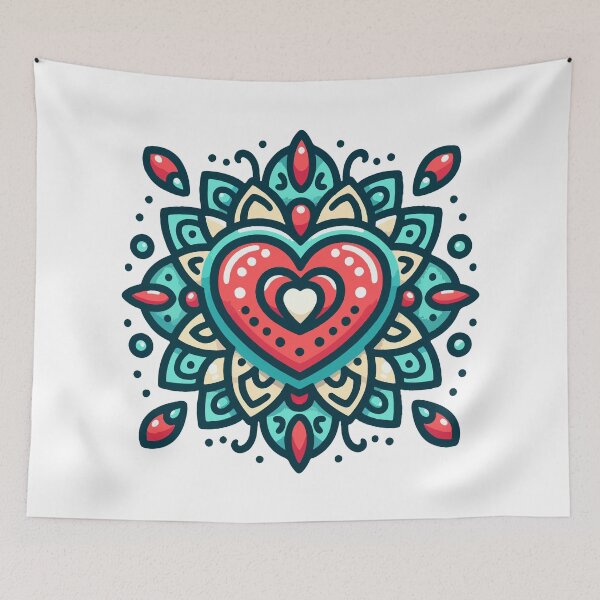 Item preview, A small and simple heart mandala designed and sold by Gacram.