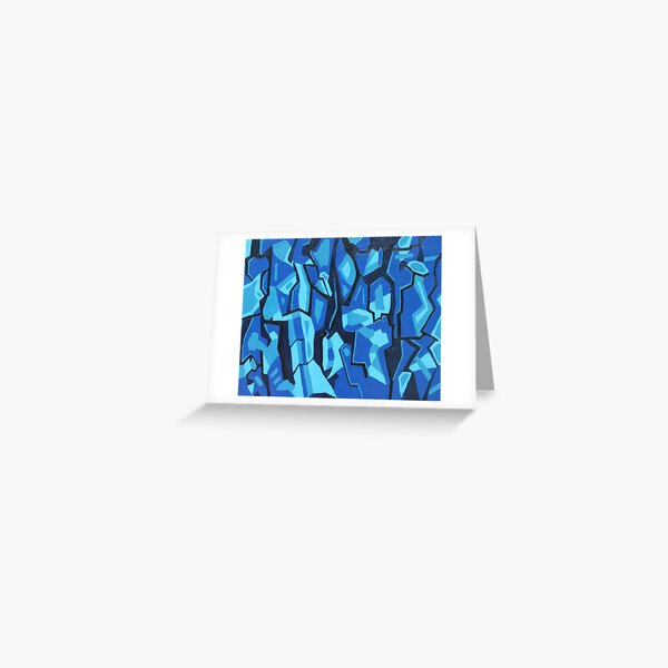 Blue Shapes Greeting Card