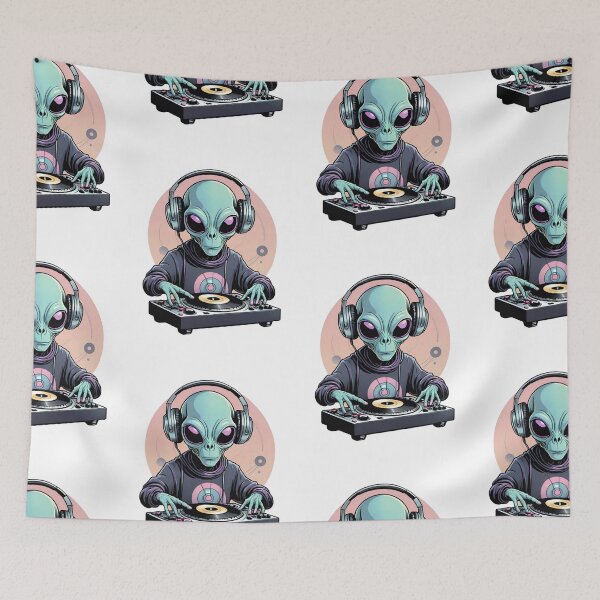 Item preview, Dj Alien, Dj UFO,  Music in Space designed and sold by EtherealDesires.