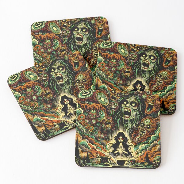 Item preview, Trippy Psychedelic Ghostly Witch's Spell designed and sold by AIPixelMaster.