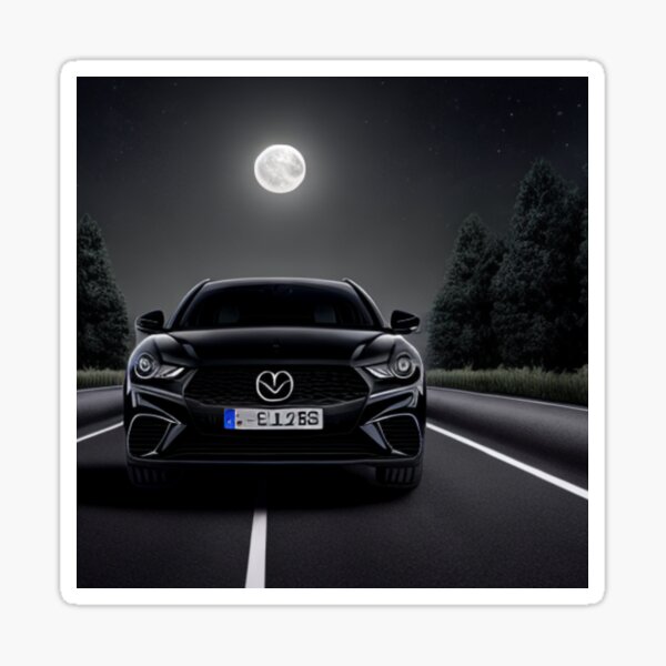 LUXURIOUS BLACK CAR DESIGN Sticker