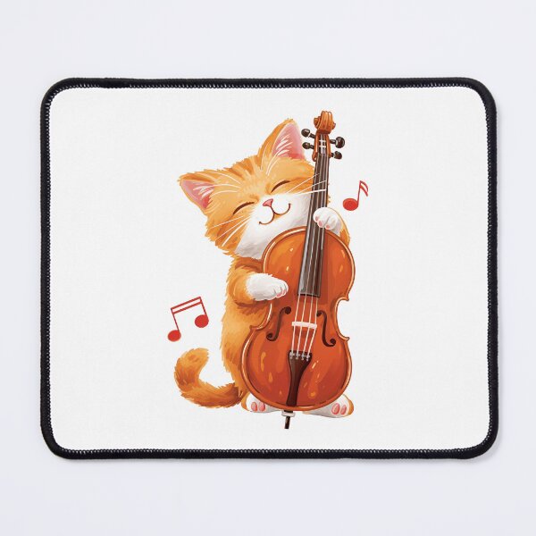 Item preview, Cute Cat With Cello. Funny Cat And Cello Lover For Women Kid designed and sold by ahmed2751989.