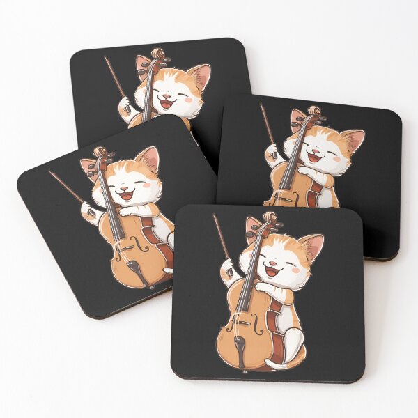 Item preview,  Cute Cat With Cello. Funny Cat And Cello Lover For Women Kid designed and sold by ahmed2751989.